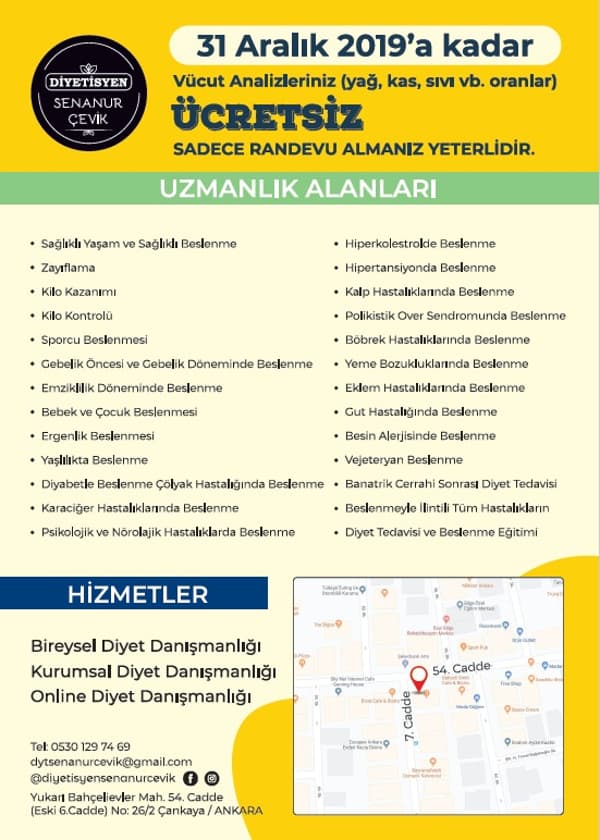 Senanur Çevik Beslenme ve Diyet Danışmanlık Merkezi - 9. Fotoğraf Senanur Çevik Beslenme ve Diyet Danışmanlık Merkezi - 9. Fotoğraf