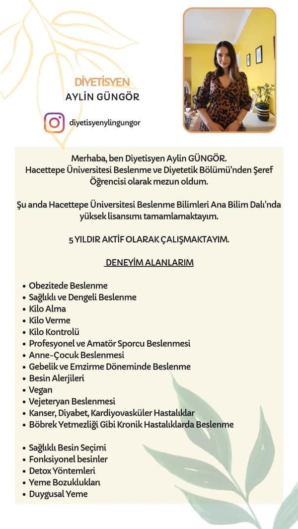 Uzman Diyetisyen Aylin Güngör - 7. Fotoğraf